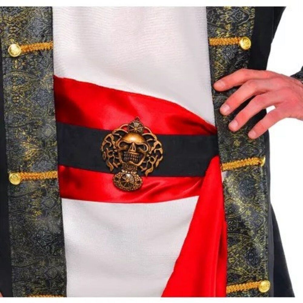 Adult Skull Medallion Sash Pirate Belt Halloween dress up costume - Picture 1 of 4
